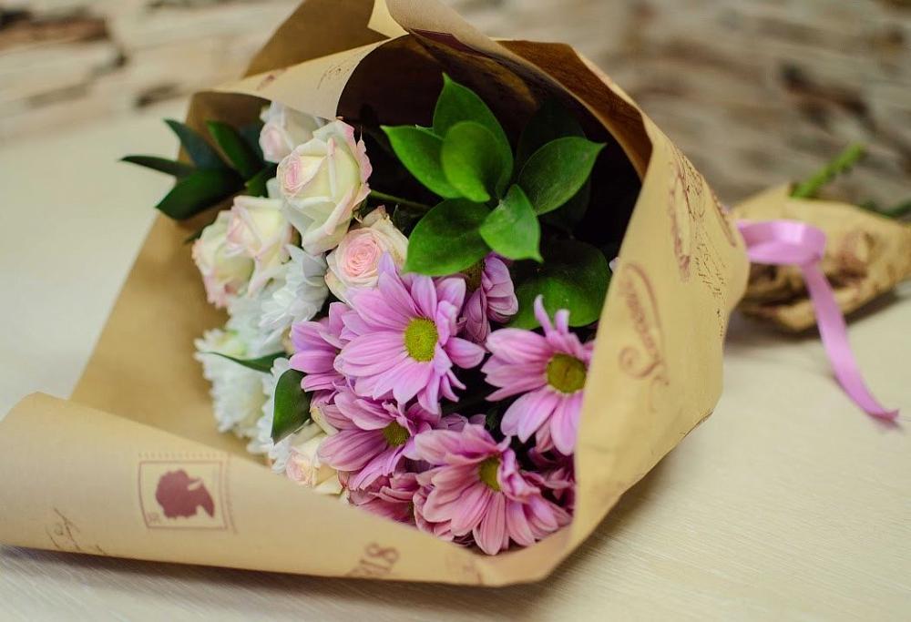 Букет цветов из: Розы и Хризантемы в Богородское