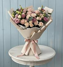 Букет цветов из:  Розы и Лизиантусы в Богородское