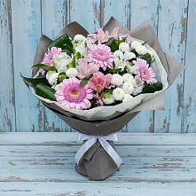 Букет цветов из:  Герберы, Альстромерии и Хризантемы в Богородское