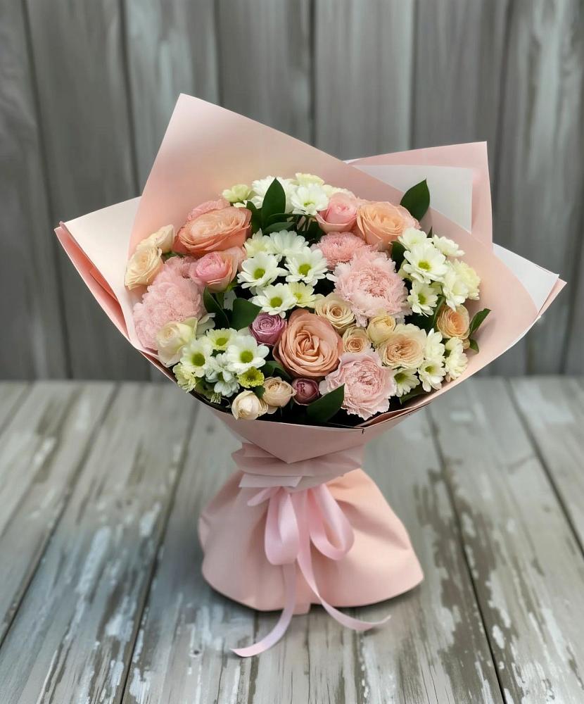 Букет цветов из: Гвоздики, Розы и Хризантемы в Богородское