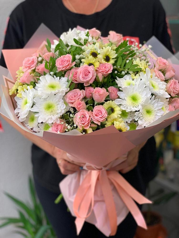 Букет цветов из: Розы и Хризантемы в Богородское