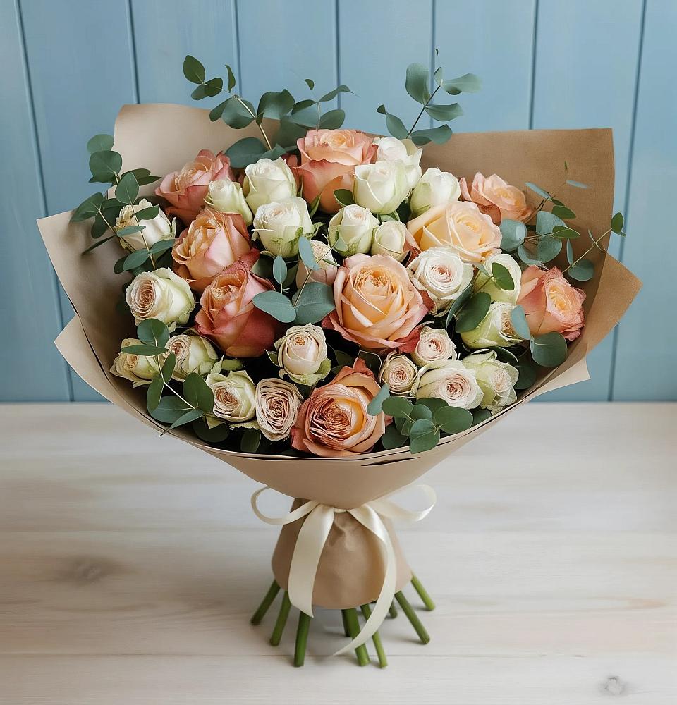 Букет цветов из: Альстромерии и Розы в Богородское