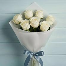 Букет 7 Белых роз Эдлесс Лав в Богородское