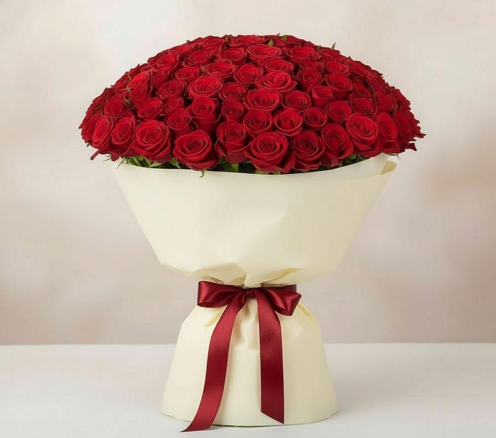 Букет 101 Красная роза Милано в Богородское