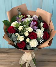 Букет цветов из:  Розы и Альстромерии в Богородское