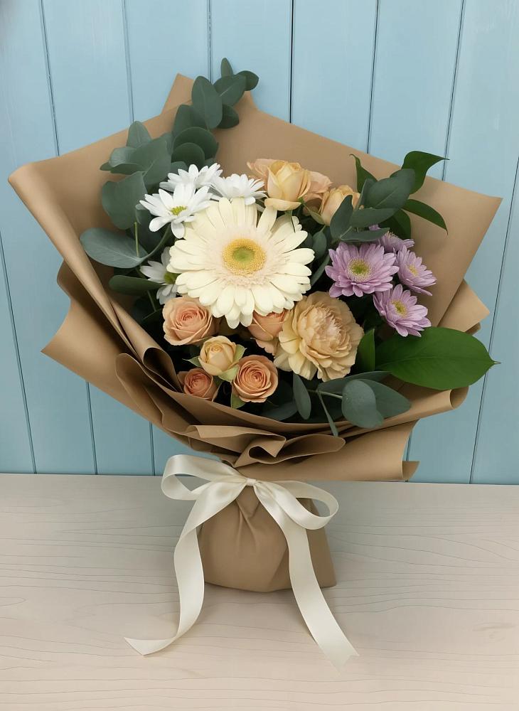 Букет цветов из: Герберы и Хризантемы в Богородское