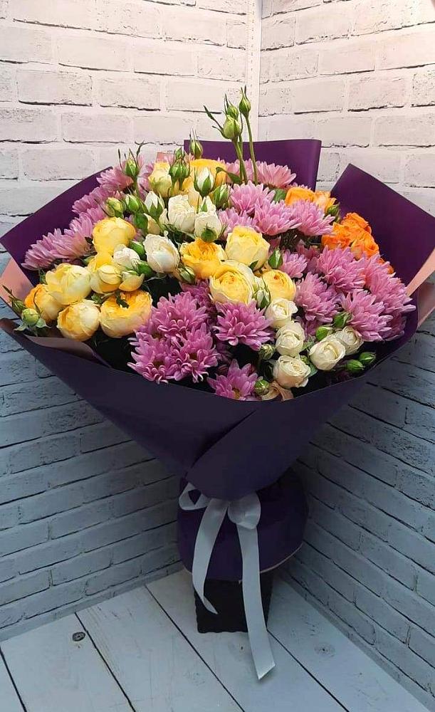 Букет цветов из: Хризантемы и Розы в Богородское