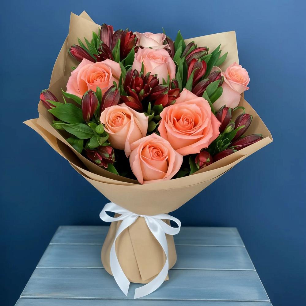 Букет цветов из: Розы и Альстромерии в Богородское