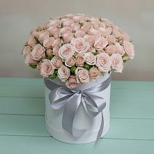 Цветочная композиция из Розы в шляпной коробке #REPLACE_PRED# Богородское