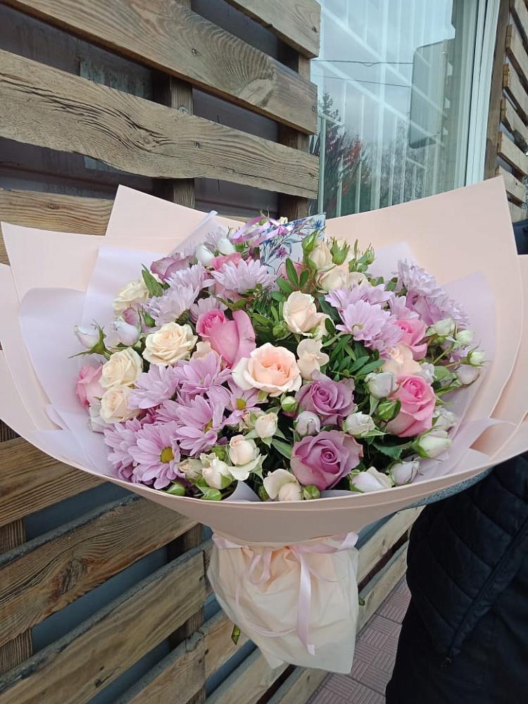 Букет цветов из: Розы и Хризантемы в Богородское