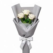Букет 3 белые розы в Богородское
