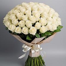 Букет 101 беля роза Белоснежка в Богородское
