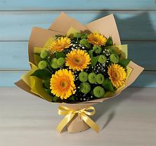 Букет цветов из:  Герберы и Хризантемы в Богородское
