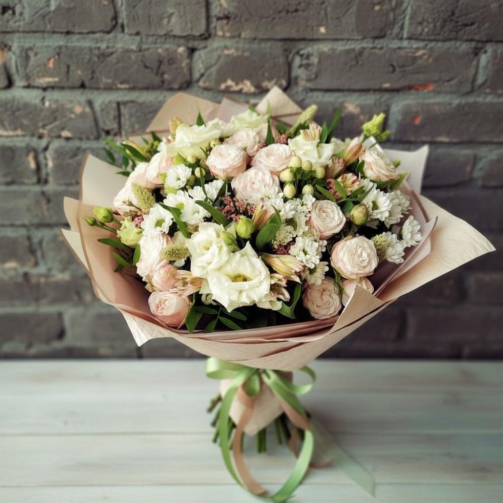 Букет цветов из: Альстромерии, Розы и Хризантемы в Богородское