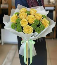 Букет цветов из:  Хризантемы и Розы в Богородское