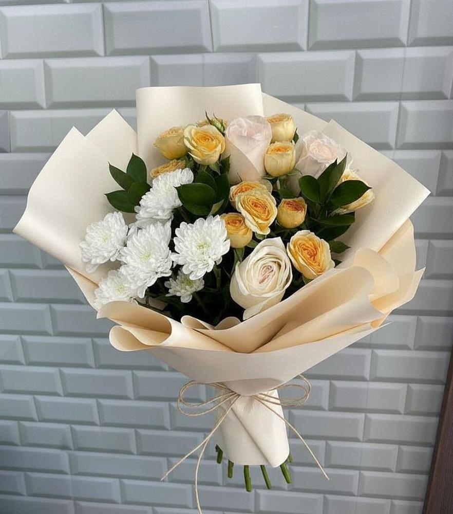 Букет цветов из: Розы и Хризантемы в Богородское