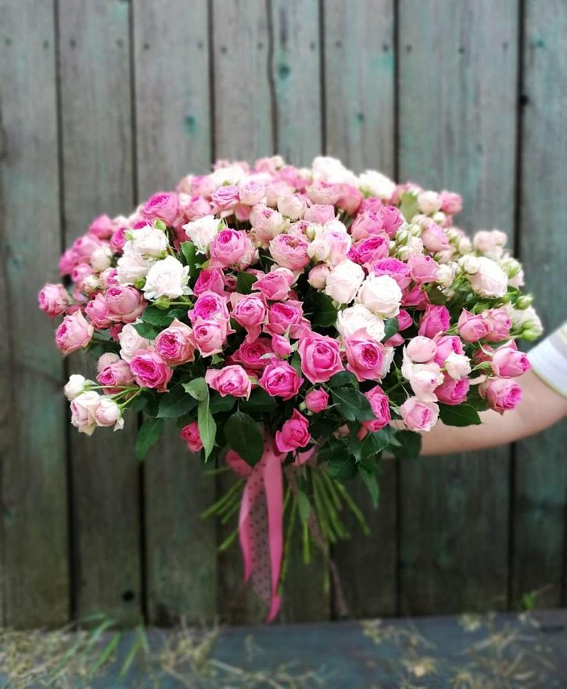 Букет Розовые кустовые розы Натали и Лав Лидия в Богородское