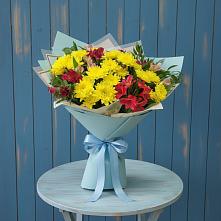 Букет цветов из:  Альстромерии и Хризантемы в Богородское