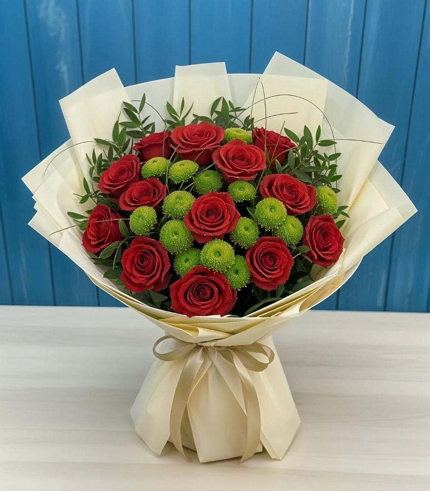 Букет цветов из: Розы и Хризантемы в Богородское