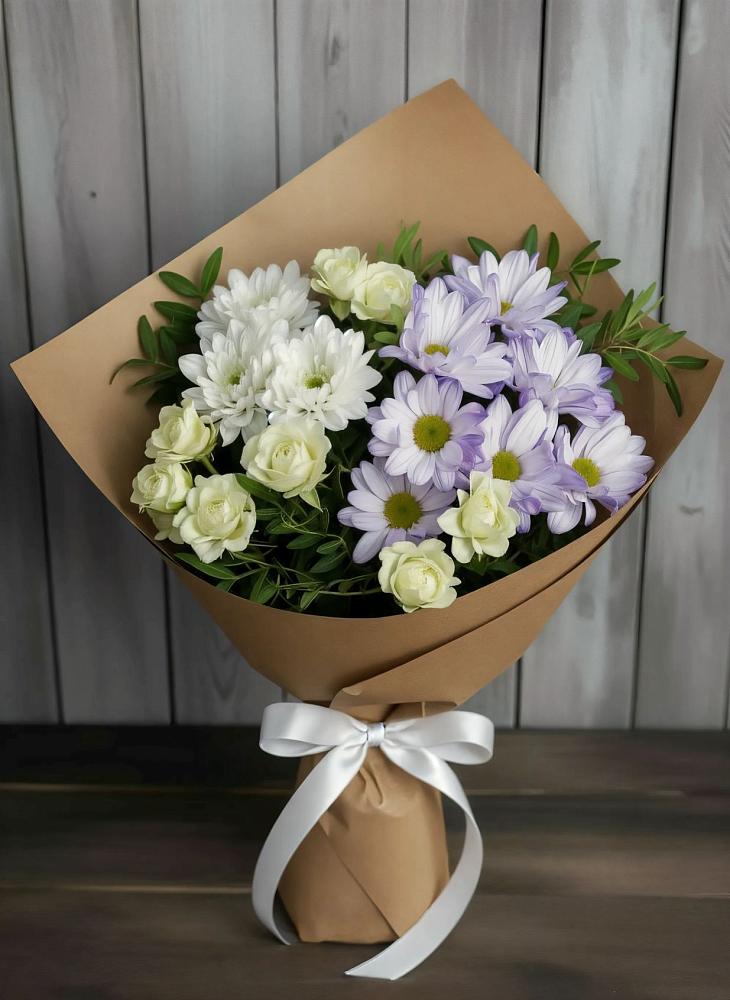 Букет цветов из: Хризантемы и Розы в Богородское