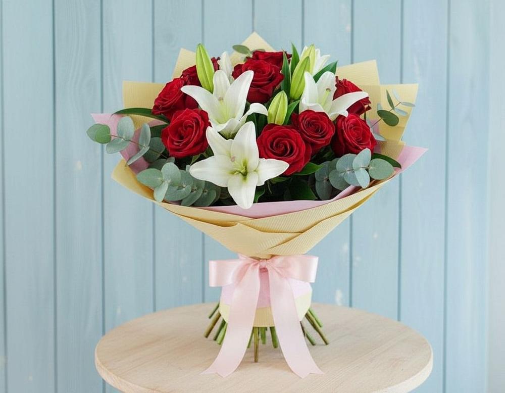 Букет цветов из: Лилии и Розы в Богородское